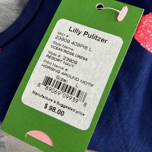 Lilly Pulitzer Ocean Ridge Dress Horsing Around NWT - Picture 7 of 8